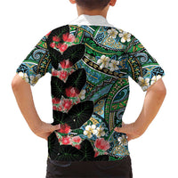 Hawaiian Taro Leaves and Ohia Lehua Family Matching Tank Maxi Dress and Hawaiian Shirt Polynesian Tribal Art Tropical Plants Motifs Colorful LT03 - Polynesian Pride
