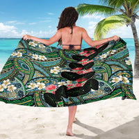 Hawaiian Taro Leaves and Ohia Lehua Sarong Polynesian Tribal Art Tropical Plants Motifs Colorful LT03 - Polynesian Pride