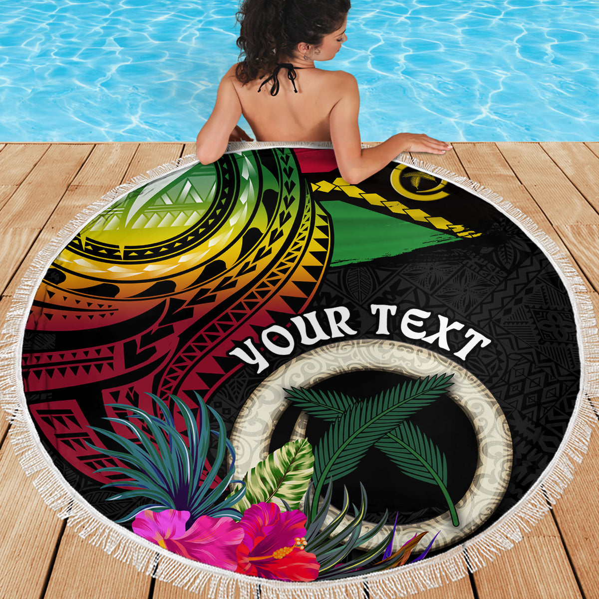 Vanuatu 44th Anniversary Beach Blanket Boars Tusk Tugeta Yumi Selebretem Indipendens Dei