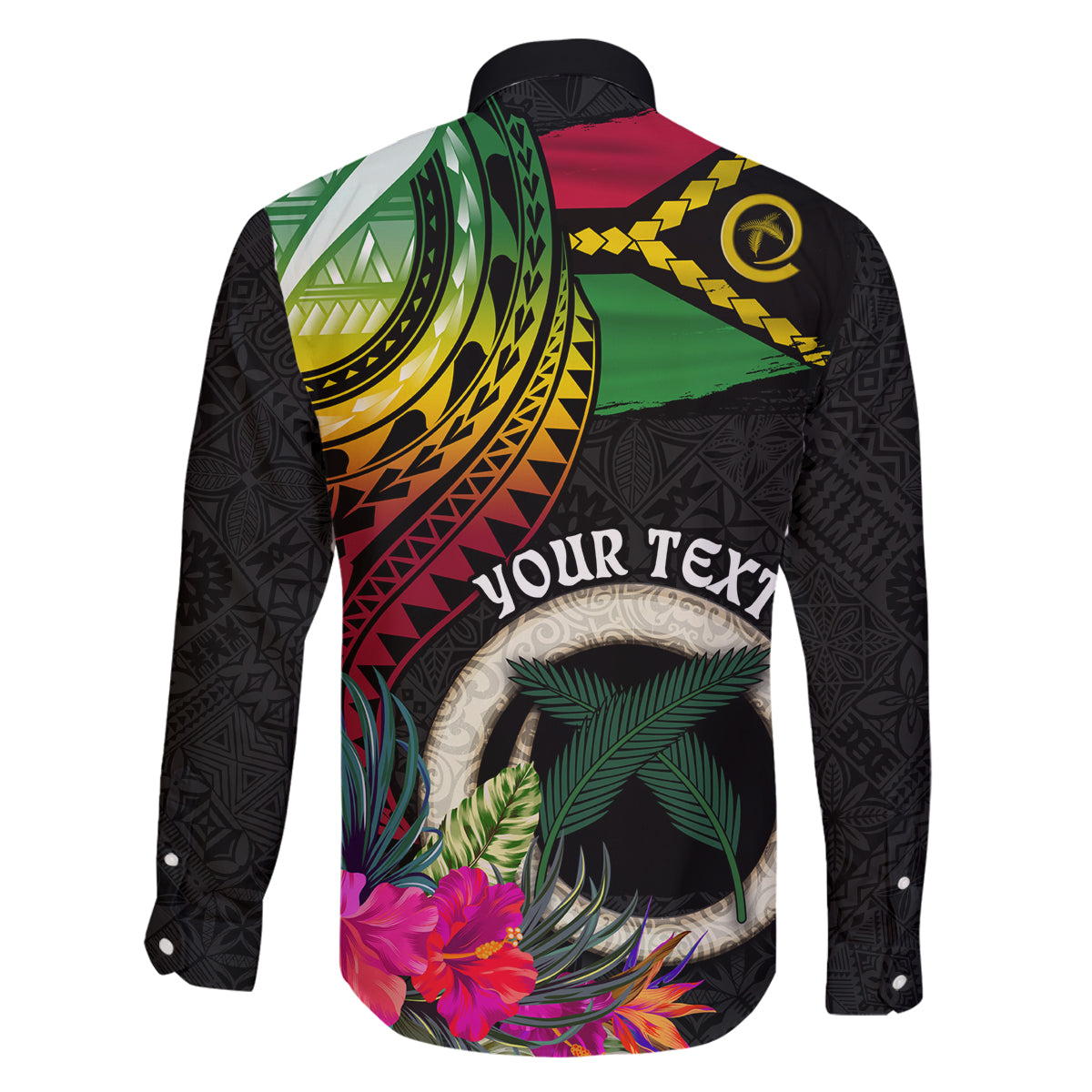 Vanuatu 44th Anniversary Family Matching Mermaid Dress and Hawaiian Shirt Boars Tusk Tugeta Yumi Selebretem Indipendens Dei