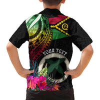 Vanuatu 44th Anniversary Family Matching Tank Maxi Dress and Hawaiian Shirt Boars Tusk Tugeta Yumi Selebretem Indipendens Dei
