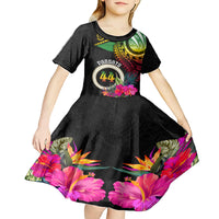 Vanuatu 44th Anniversary Kid Short Sleeve Dress Boars Tusk Tugeta Yumi Selebretem Indipendens Dei