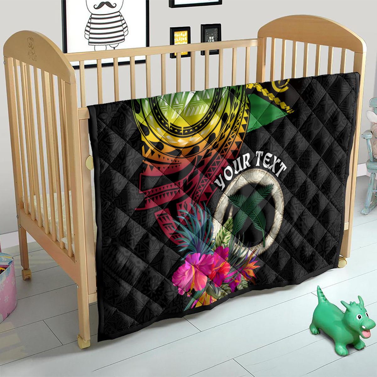 Personalised Vanuatu 44th Anniversary Quilt Boars Tusk Tugeta Yumi Selebretem Indipendens Dei LT03 - Polynesian Pride