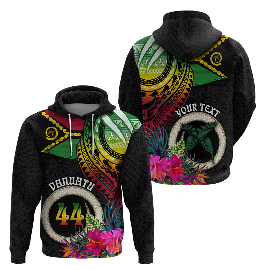 Vanuatu 44th Anniversary Zip Hoodie Boars Tusk Tugeta Yumi Selebretem Indipendens Dei