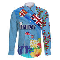 Fiji Day Family Matching Tank Maxi Dress and Hawaiian Shirt Tagimoucia Flower and Melanesia Pattern