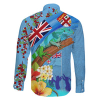Fiji Day Family Matching Tank Maxi Dress and Hawaiian Shirt Tagimoucia Flower and Melanesia Pattern