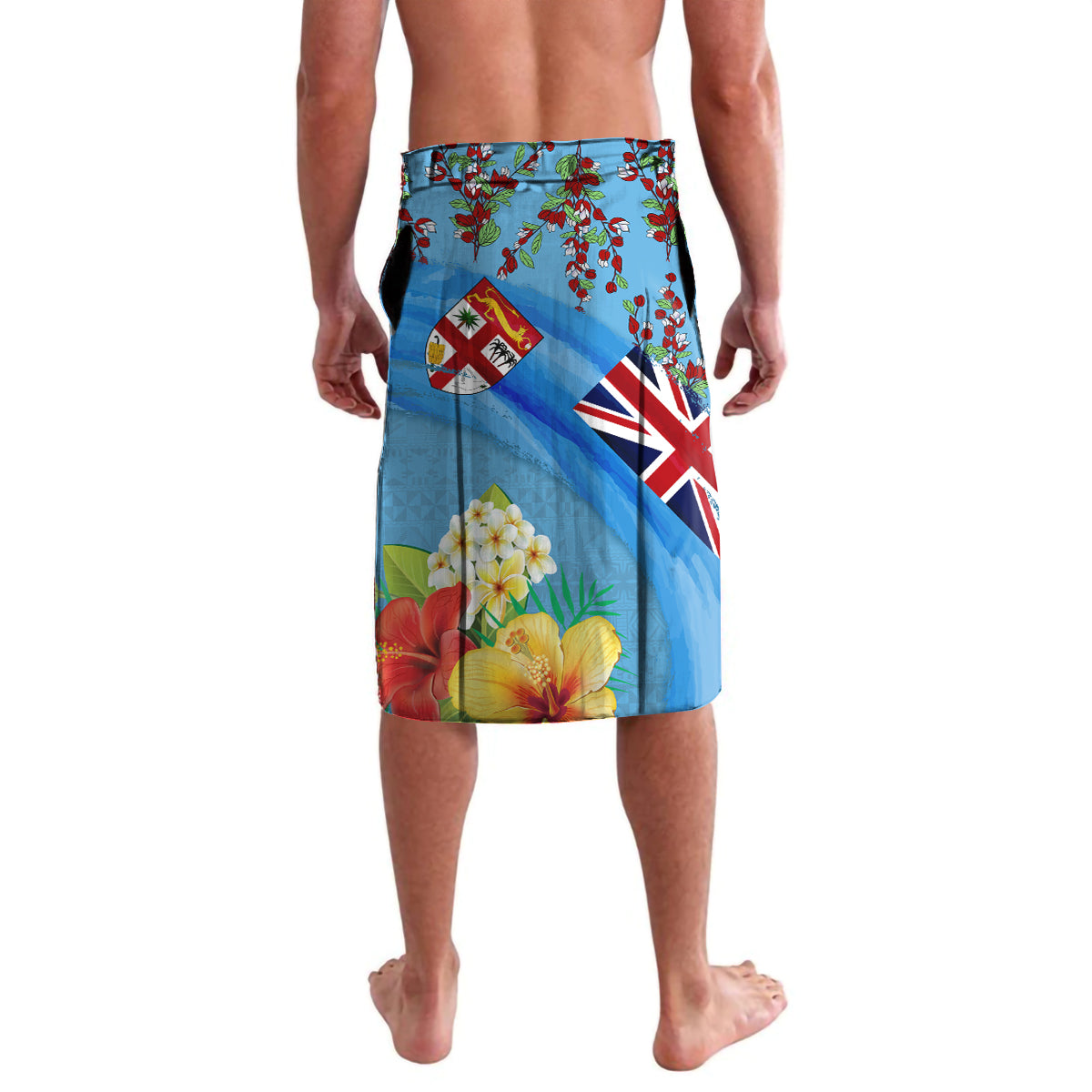 Fiji Day Lavalava Tagimoucia Flower and Melanesia Pattern