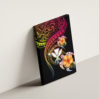 Polynesia Hawaii Turtle Day Canvas Wall Art Hibiscus and Kanaka Maoli