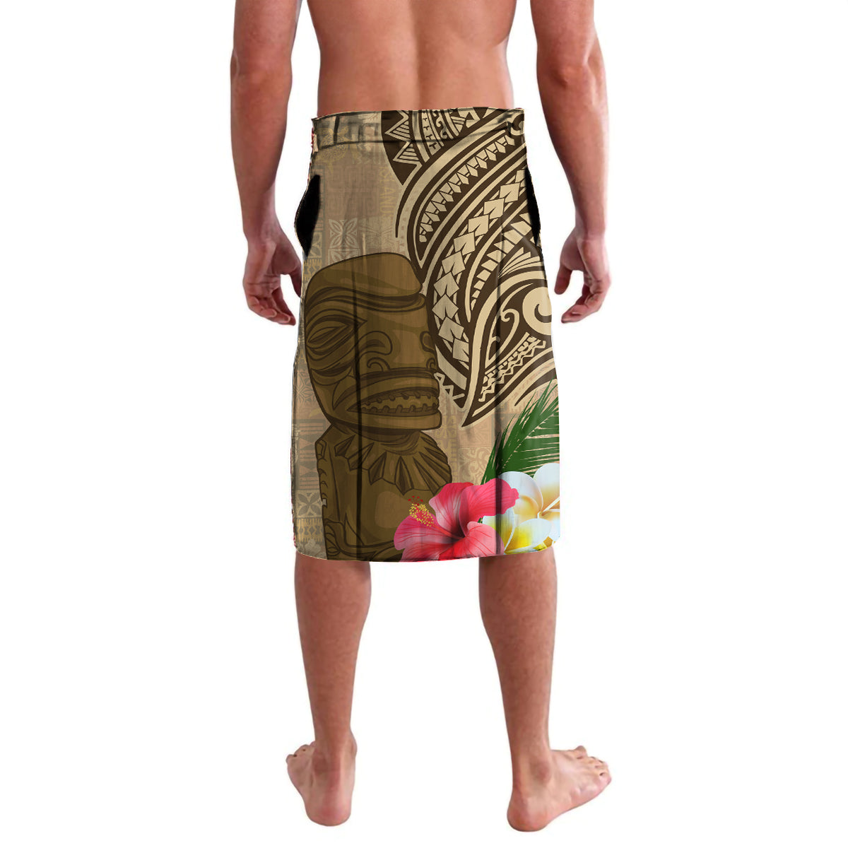 Hawaii Kanaloa Tiki Lavalava Polynesian Tattoo and Tapa Pattern
