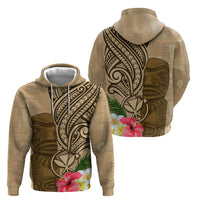 Hawaii Kanaloa Tiki Zip Hoodie Polynesian Tattoo and Tapa Pattern