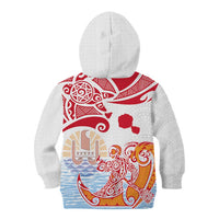 Hawaiki Nui Va'a Solo French Polynesia Kid Hoodie Red Color