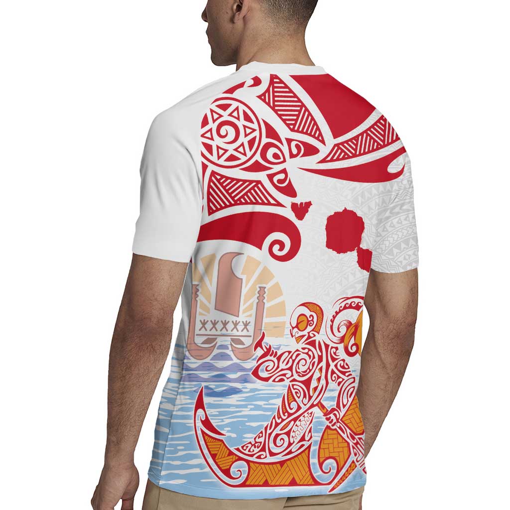 Hawaiki Nui Va'a Solo French Polynesia Rugby Jersey Red Color