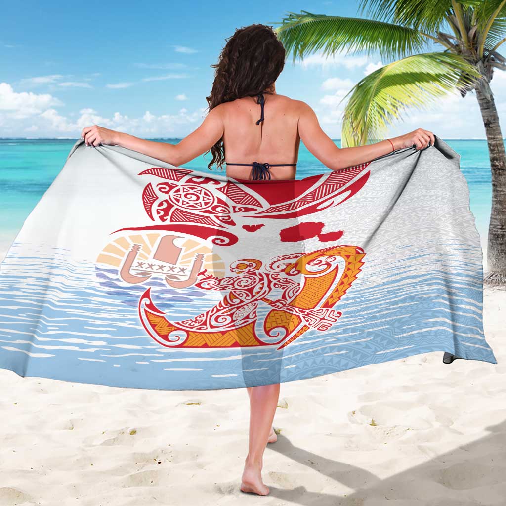 Hawaiki Nui Va'a Solo French Polynesia Sarong Red Color