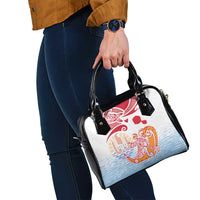 Hawaiki Nui Va'a Solo French Polynesia Shoulder Handbag Red Color