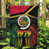 Vanuatu Constitution Day Garden Flag Polynesian Tattoo and Pig Tusk Since 1979 LT03 Garden Flag Black - Polynesian Pride
