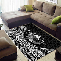 Aloha Hawaii Hammerhead Shark Area Rug Black Kakau and Polynesian Tattoo LT03 - Polynesian Pride
