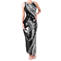 Aloha Hawaii Hammerhead Shark Family Matching Tank Maxi Dress and Hawaiian Shirt Black Kakau and Polynesian Tattoo LT03