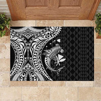 Aloha Hawaii Hammerhead Shark Rubber Doormat Black Kakau and Polynesian Tattoo LT03 Black - Polynesian Pride