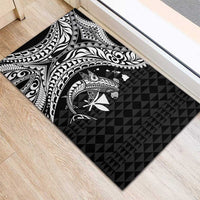 Aloha Hawaii Hammerhead Shark Rubber Doormat Black Kakau and Polynesian Tattoo LT03 - Polynesian Pride