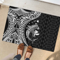 Aloha Hawaii Hammerhead Shark Rubber Doormat Black Kakau and Polynesian Tattoo LT03 - Polynesian Pride