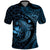 Aloha Hawaii Hammerhead Shark Polo Shirt Blue Kakau and Polynesian Tattoo LT03