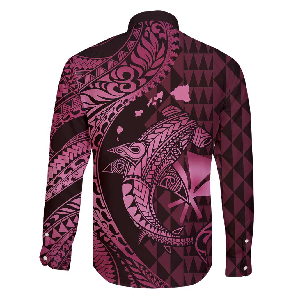 Aloha Hawaii Hammerhead Shark Family Matching Mermaid Dress and Hawaiian Shirt Pink Kakau and Polynesian Tattoo LT03