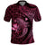 Aloha Hawaii Hammerhead Shark Polo Shirt Pink Kakau and Polynesian Tattoo LT03