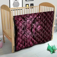 Aloha Hawaii Hammerhead Shark Quilt Pink Kakau and Polynesian Tattoo LT03