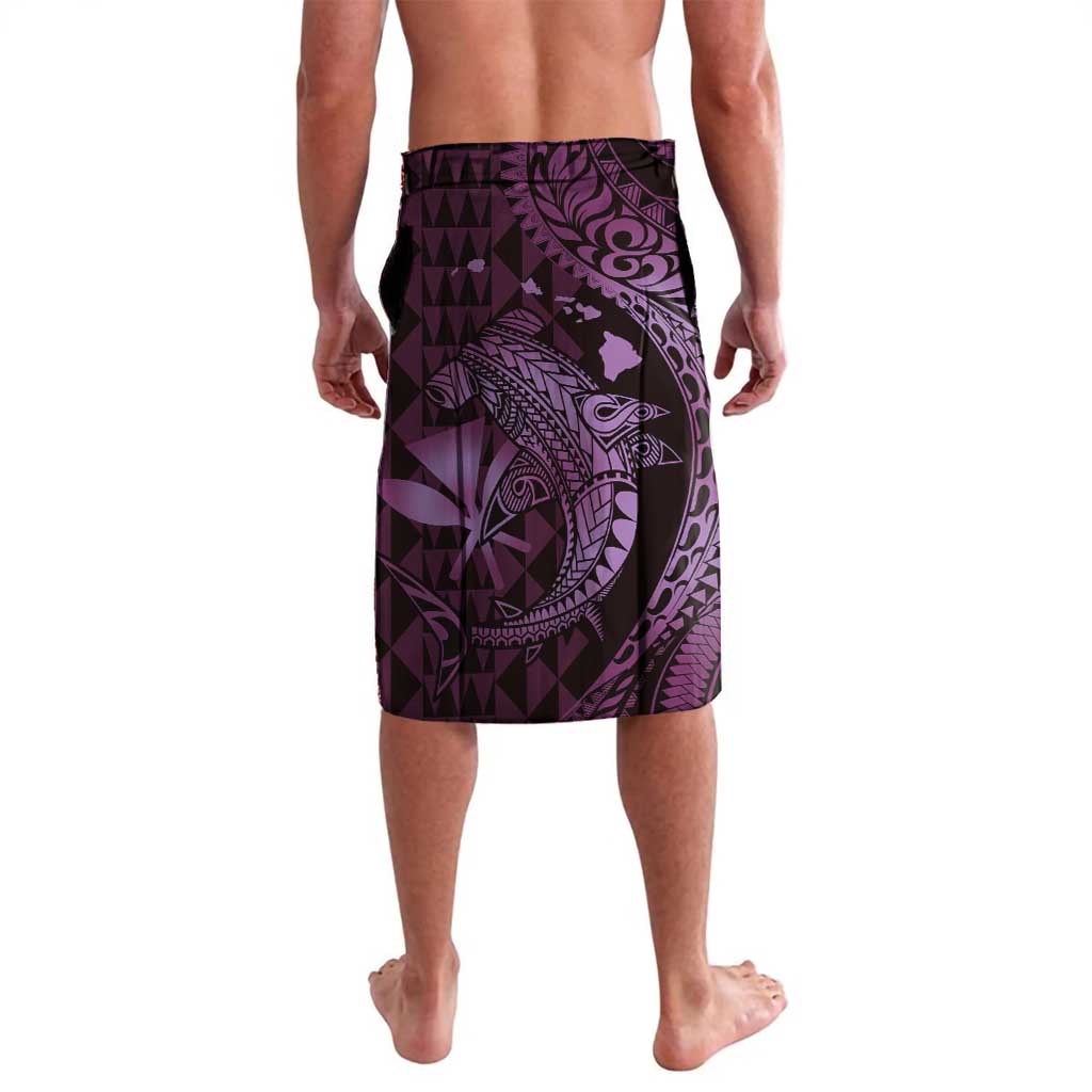 Aloha Hawaii Hammerhead Shark Lavalava Purple Kakau and Polynesian Tattoo LT03