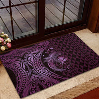 Aloha Hawaii Hammerhead Shark Rubber Doormat Purple Kakau and Polynesian Tattoo LT03 - Polynesian Pride