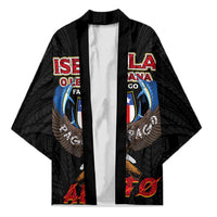 American Samoa Fautasi Kimono Pago Pago Aeto and Iseula o le Moana of Fagatogo Black Color - Polynesian Pride