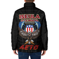 American Samoa Fautasi Padded Jacket Pago Pago Aeto and Iseula o le Moana of Fagatogo Black Color - Polynesian Pride
