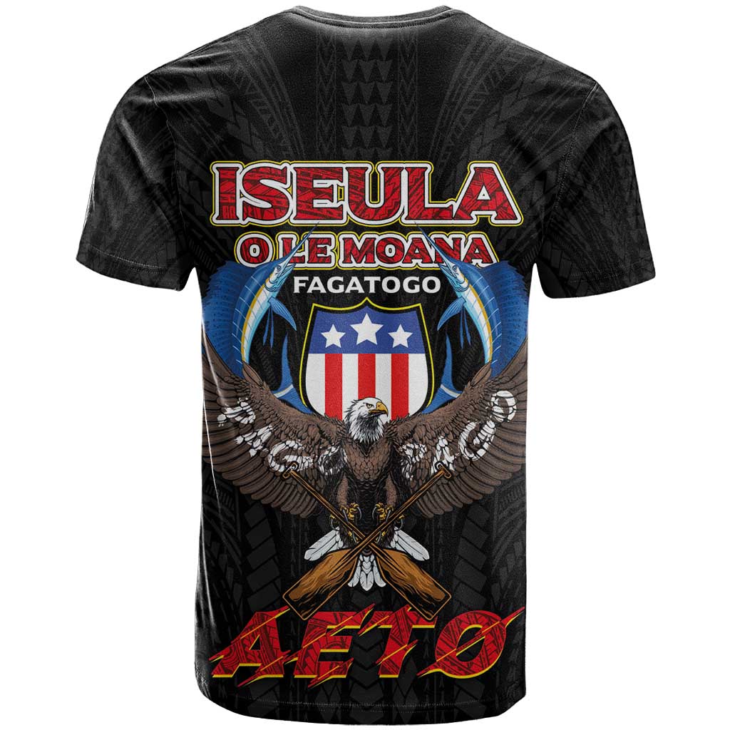 American Samoa Fautasi T Shirt Pago Pago Aeto and Iseula o le Moana of Fagatogo Black Color - Polynesian Pride