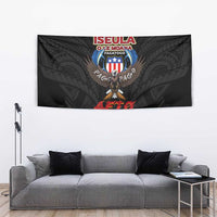 American Samoa Fautasi Tapestry Pago Pago Aeto and Iseula o le Moana of Fagatogo Black Color - Polynesian Pride