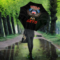 American Samoa Fautasi Umbrella Pago Pago Aeto and Iseula o le Moana of Fagatogo Black Color - Polynesian Pride