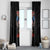 American Samoa Fautasi Window Curtain Pago Pago Aeto and Iseula o le Moana of Fagatogo Black Color - Polynesian Pride