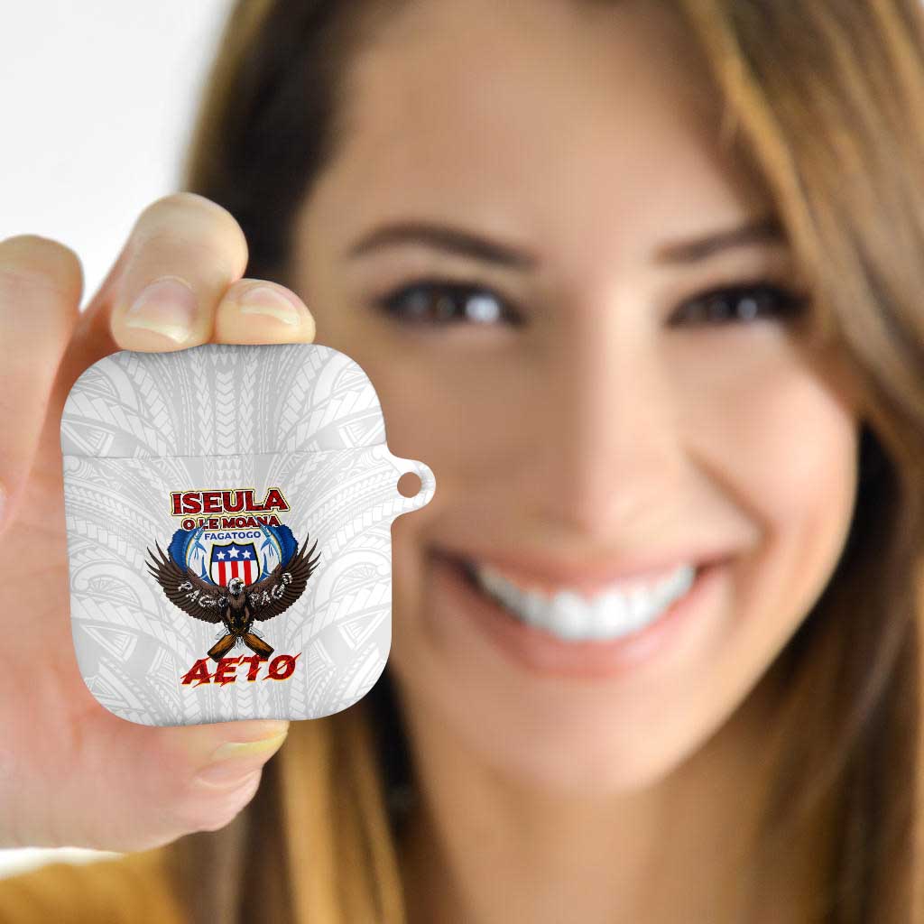 American Samoa Fautasi AirPods Case Pago Pago Aeto and Iseula o le Moana of Fagatogo White Color - Polynesian Pride