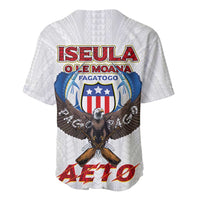 American Samoa Fautasi Baseball Jersey Pago Pago Aeto and Iseula o le Moana of Fagatogo White Color - Polynesian Pride