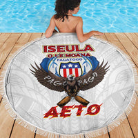American Samoa Fautasi Beach Blanket Pago Pago Aeto and Iseula o le Moana of Fagatogo White Color - Polynesian Pride