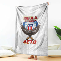 American Samoa Fautasi Blanket Pago Pago Aeto and Iseula o le Moana of Fagatogo White Color - Polynesian Pride