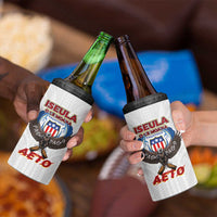 American Samoa Fautasi 4 in 1 Can Cooler Tumbler Pago Pago Aeto and Iseula o le Moana of Fagatogo White Color - Polynesian Pride