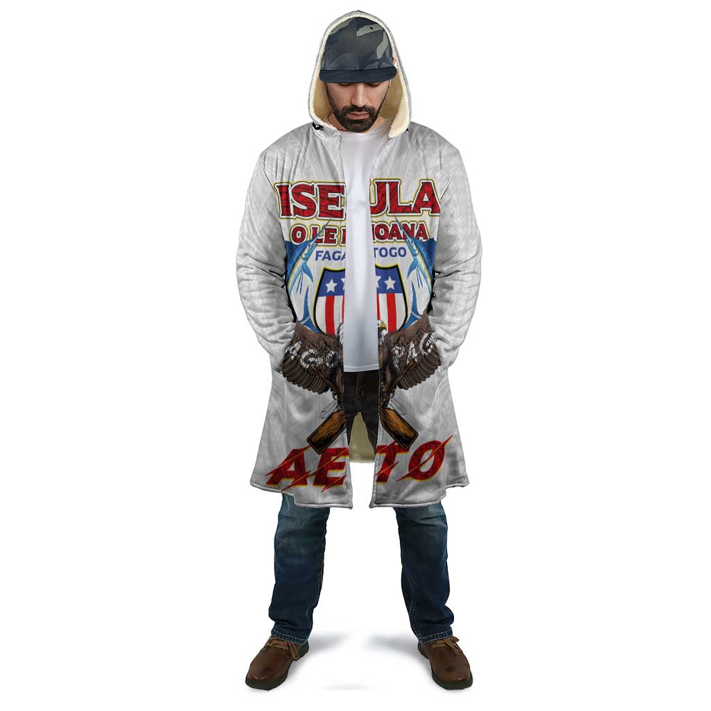 American Samoa Fautasi Cloak Pago Pago Aeto and Iseula o le Moana of Fagatogo White Color - Polynesian Pride