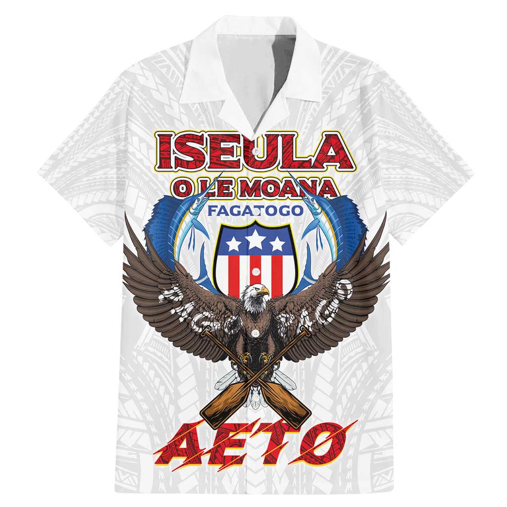 American Samoa Fautasi Family Matching Mermaid Dress and Hawaiian Shirt Pago Pago Aeto and Iseula o le Moana of Fagatogo White Color - Polynesian Pride