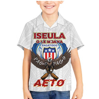 American Samoa Fautasi Family Matching Mermaid Dress and Hawaiian Shirt Pago Pago Aeto and Iseula o le Moana of Fagatogo White Color - Polynesian Pride