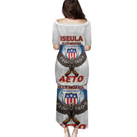 American Samoa Fautasi Family Matching Puletasi and Hawaiian Shirt Pago Pago Aeto and Iseula o le Moana of Fagatogo White Color - Polynesian Pride