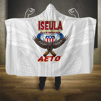 American Samoa Fautasi Hooded Blanket Pago Pago Aeto and Iseula o le Moana of Fagatogo White Color - Polynesian Pride
