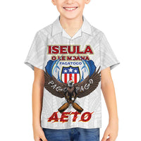American Samoa Fautasi Kid Hawaiian Shirt Pago Pago Aeto and Iseula o le Moana of Fagatogo White Color - Polynesian Pride