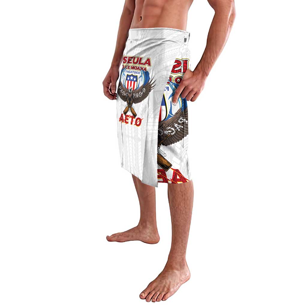 American Samoa Fautasi Lavalava Pago Pago Aeto and Iseula o le Moana of Fagatogo White Color - Polynesian Pride