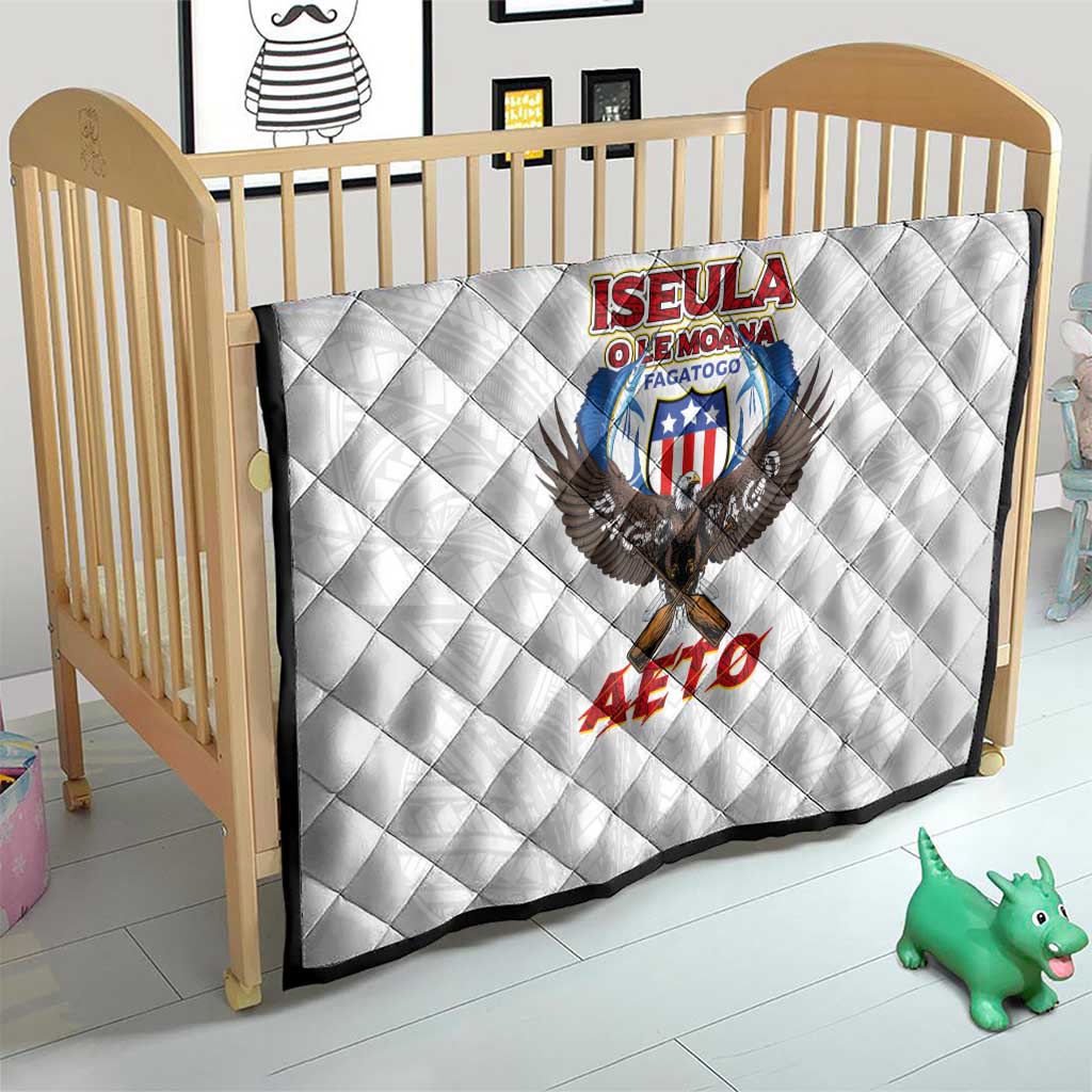 American Samoa Fautasi Quilt Pago Pago Aeto and Iseula o le Moana of Fagatogo White Color - Polynesian Pride
