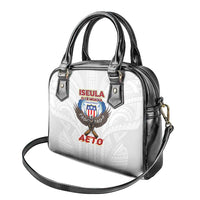 American Samoa Fautasi Shoulder Handbag Pago Pago Aeto and Iseula o le Moana of Fagatogo White Color - Polynesian Pride
